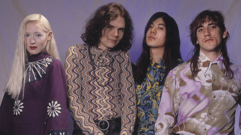 Original lineup of The Smashing Pumpkins posing for a portrait