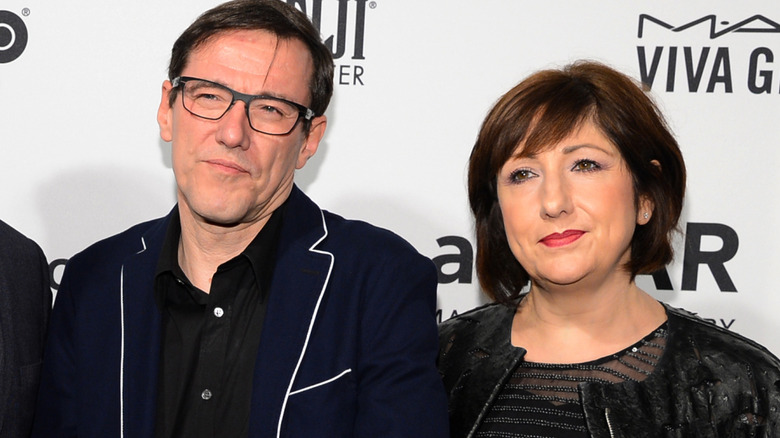 Stephen Morris and Gillian Gilbert of New Order on red carpet
