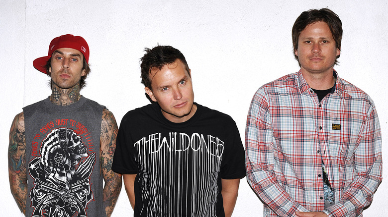Travis Barker, Mark Hoppus and Tom DeLonge of Blink-182