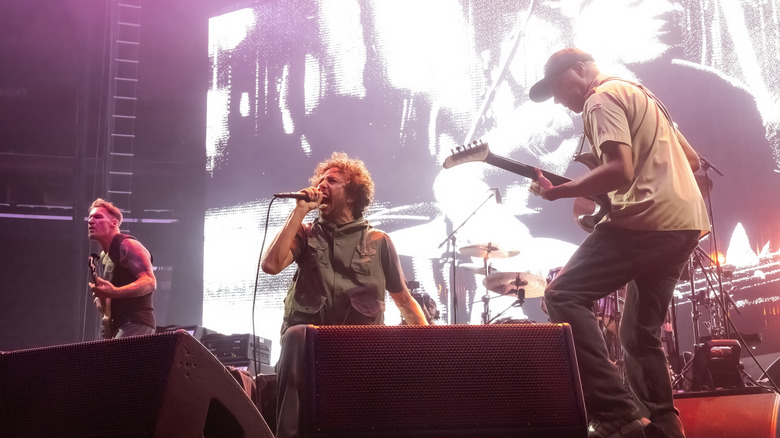 Rage Against the Machine performing in Madison Square Garden in 2022