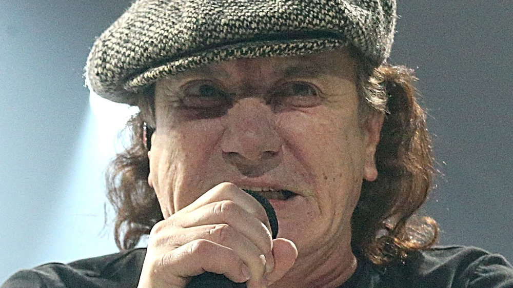 Brian Johnson of AC/DC singing