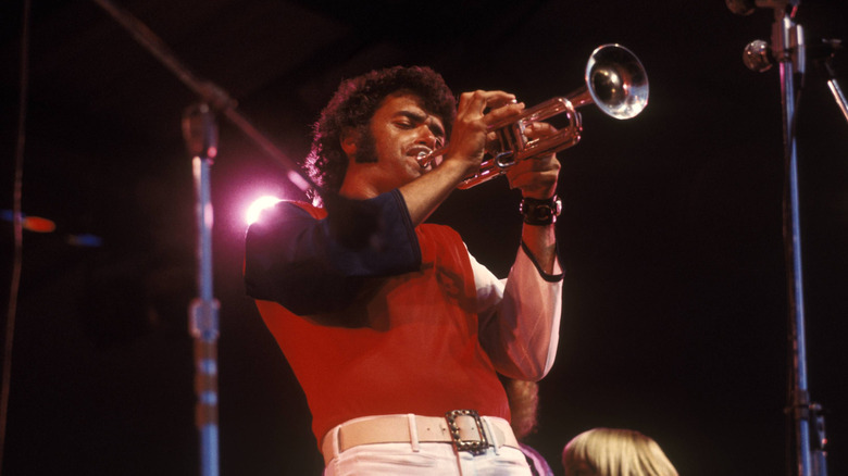 Bill Chase playing trumpet onstage