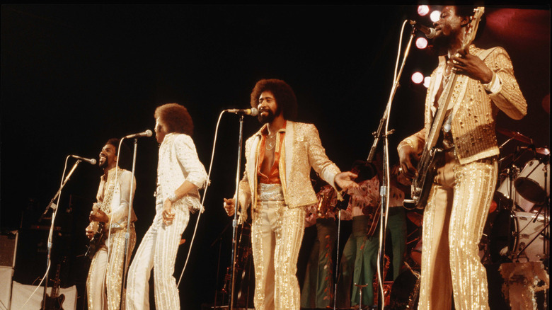 Commodores onstage in the 1970s