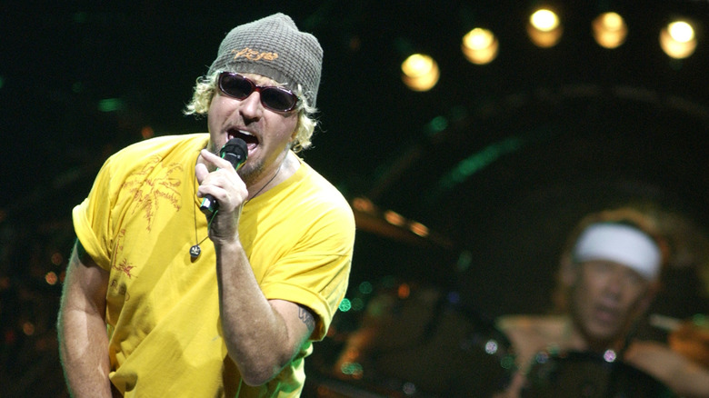 Sammy Hagar and Alex Van Halen of Van Halen in performance, August 2004