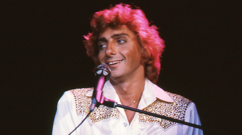 Barry Manilow with microphone