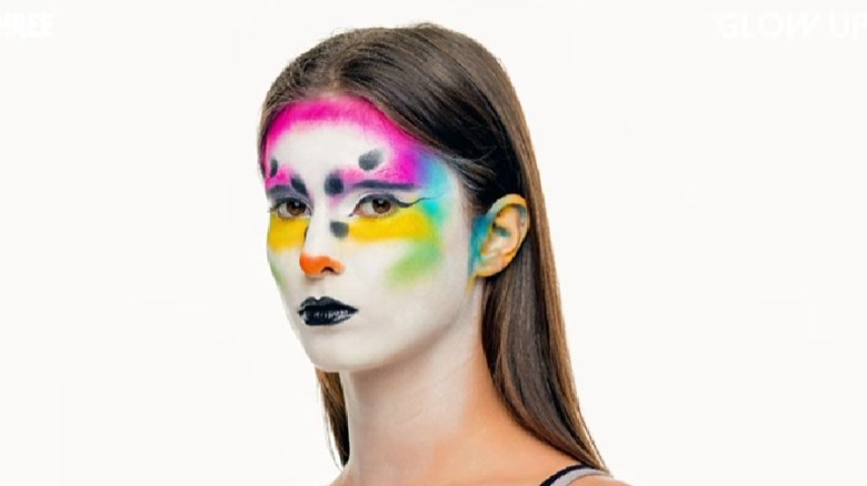  woman with painted face
