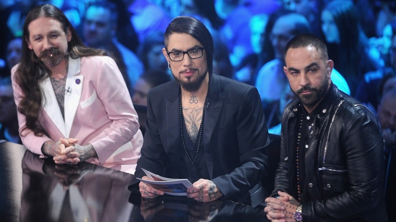 Ink Master hosts Dave Navarro, Chris Nunez, and Oliver Peck at the live finale