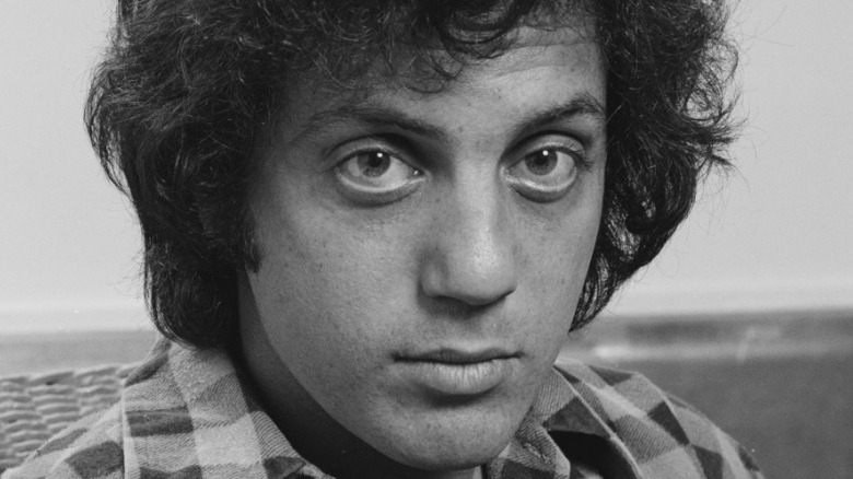Billy Joel head shot black and white