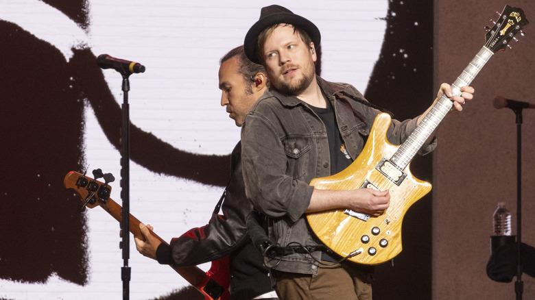 Patrick Stump and ‎Pete Wentz‎ playing
