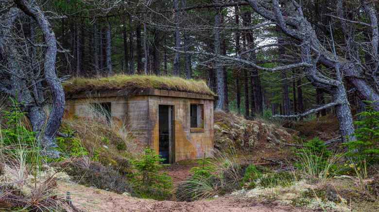 A WWII lookout building in Scotland