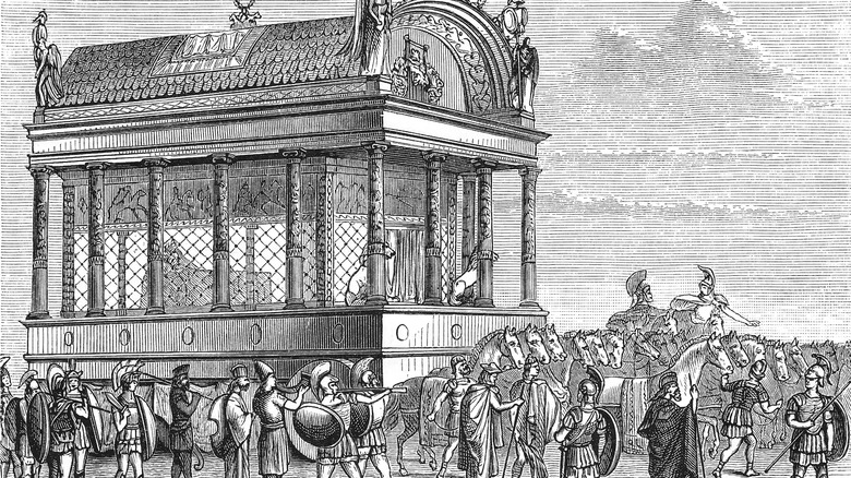 illustration of funeral procession of Alexander the Great