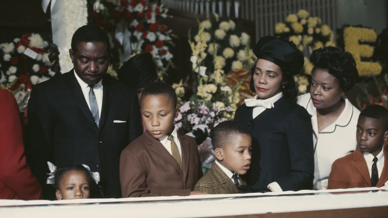 Family of Martin Luther King at funeral