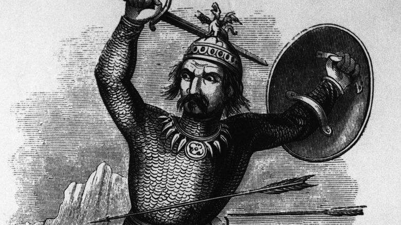 illustration of Genghis Khan in battle