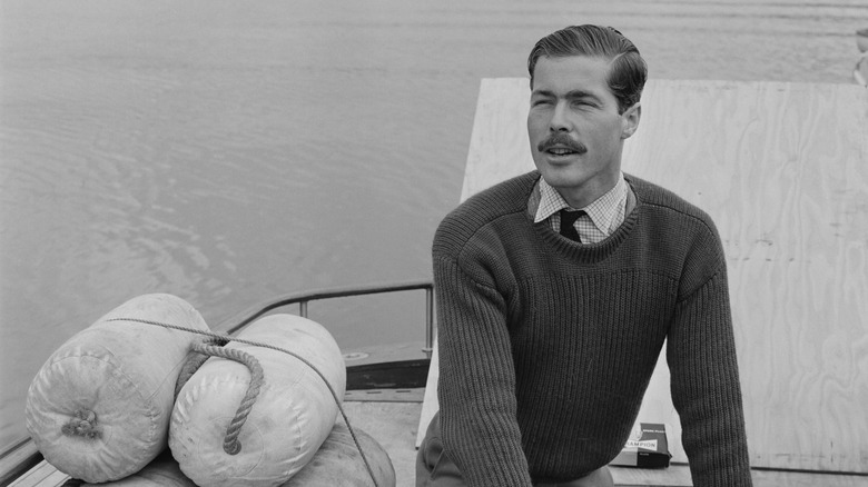 lord lucan posing on boat