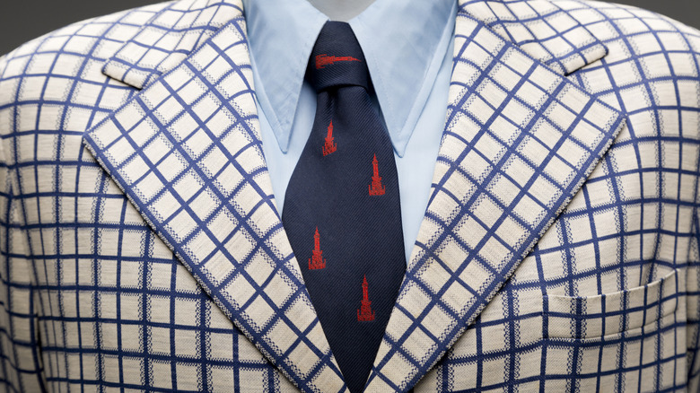 man's polyester suit