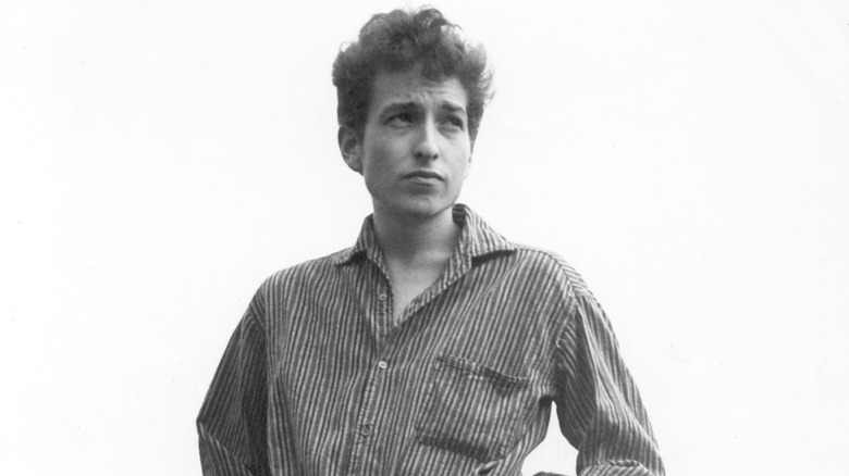 Bob Dylan look up and away