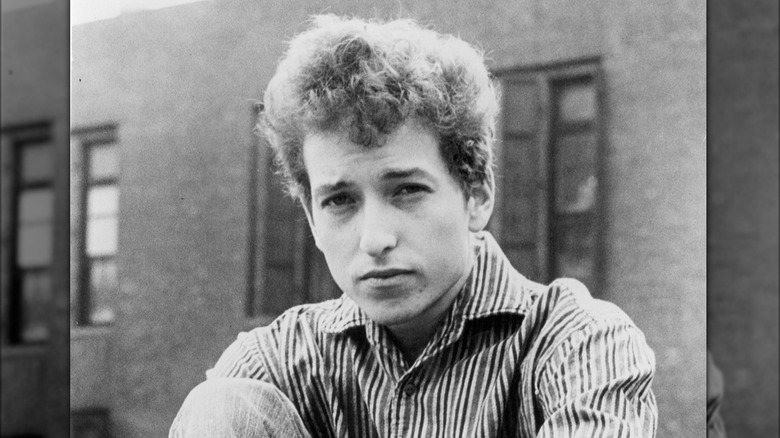 Bob Dylan playing harmonica