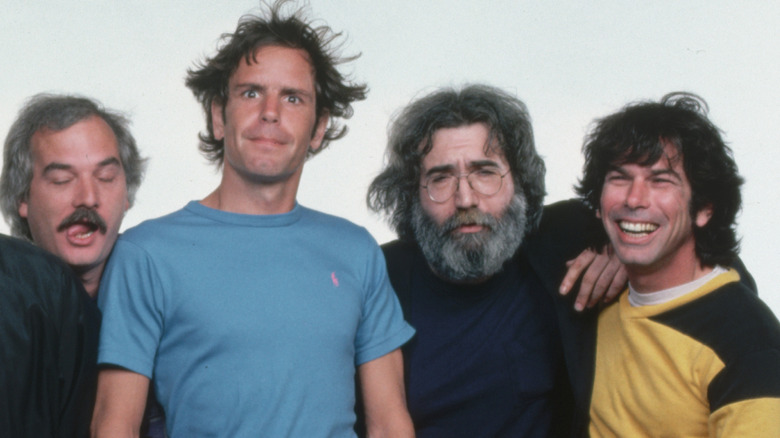 Bob Weir and Jerry Garcia mugging for the camera