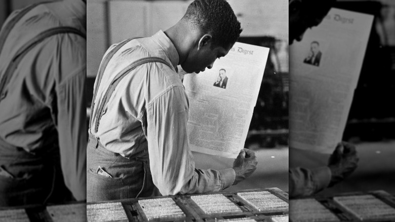 black student working hard
