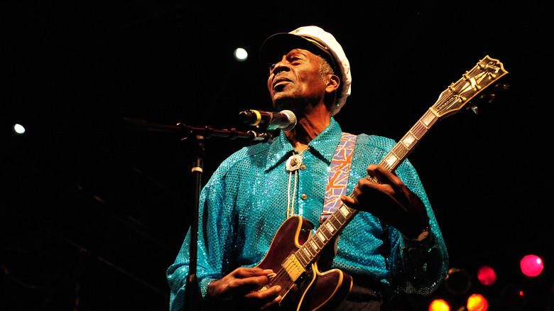 Chuck Berry performs at Long Beach Blues Festival on August 30, 2008