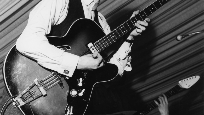 Bill Wyman playing bass