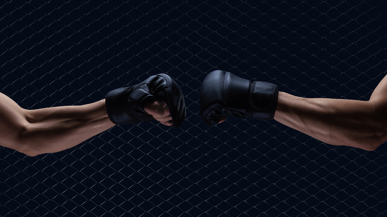 two gloved fists