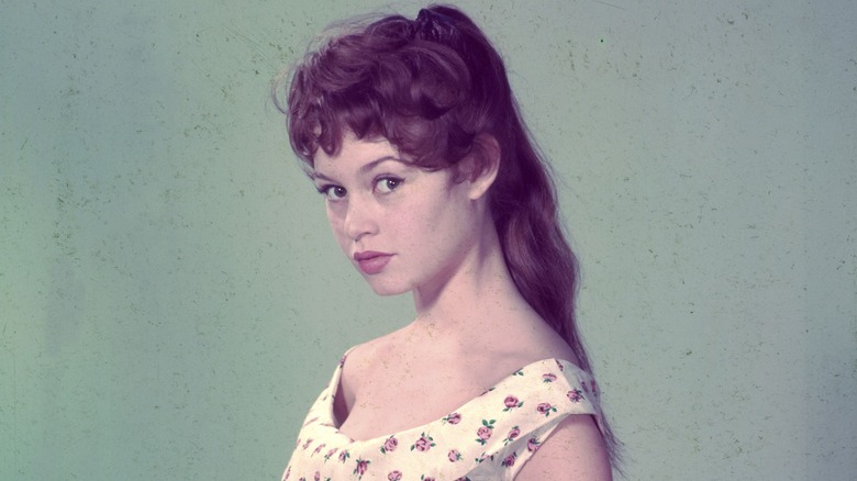 Brigitte Bardot looking coy