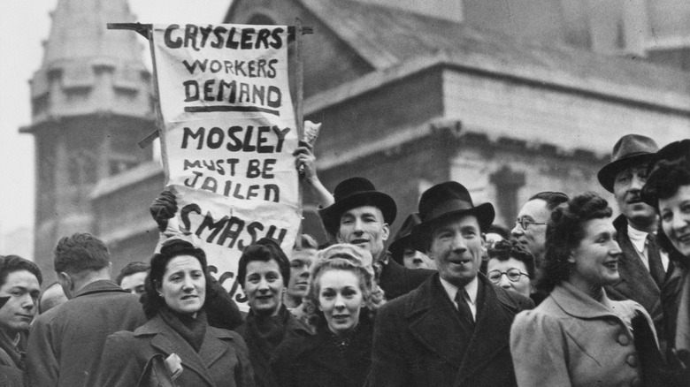 protest against release oswald mosley