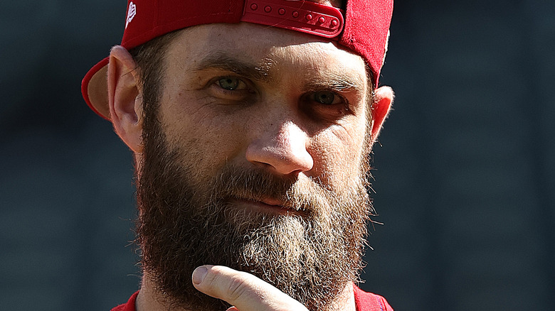 Bryce Harper hand beard