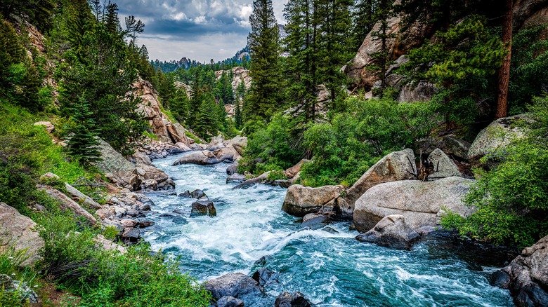 a river in the mountains