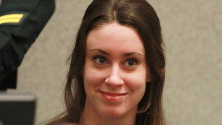 Casey Anthony smiles in court