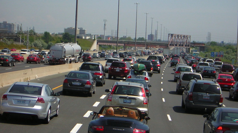 gridlock on a Canadian freeway