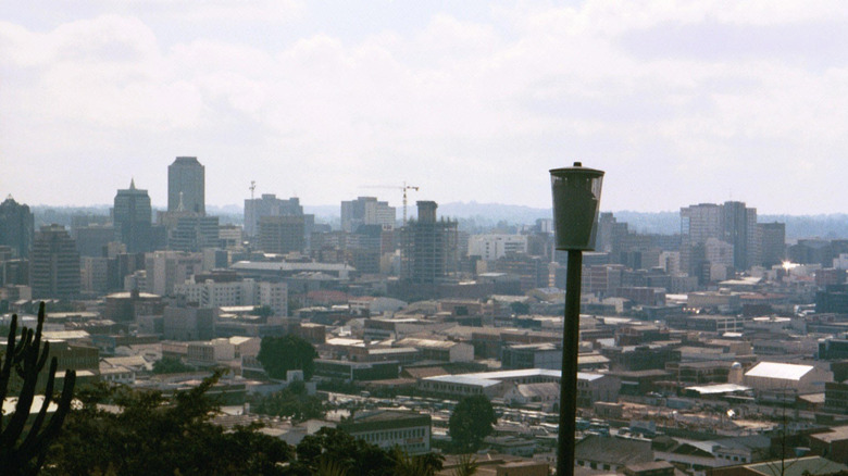 Harare, Zimbabwe aerial shot