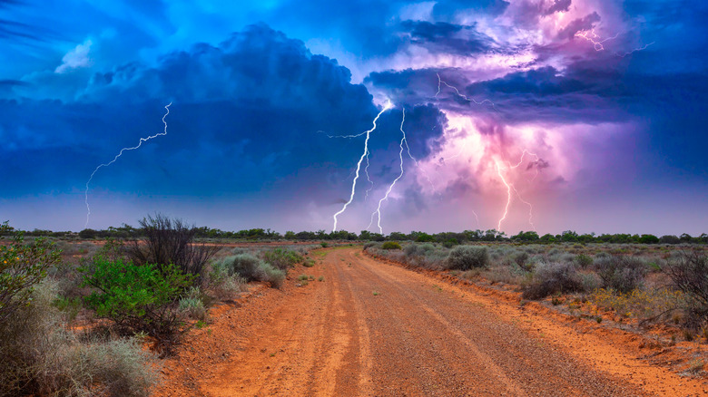 thunderstorm and lightning