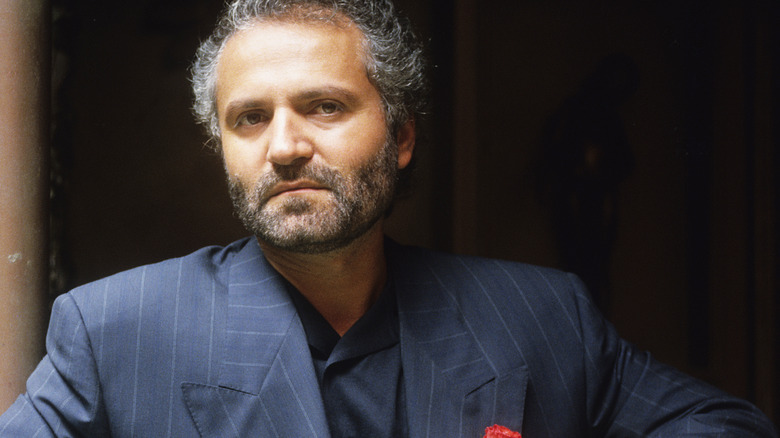 Gianni Versace suit beard neutral