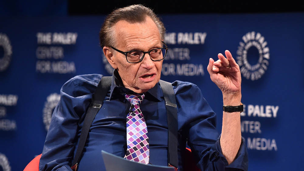 Larry King interviewing