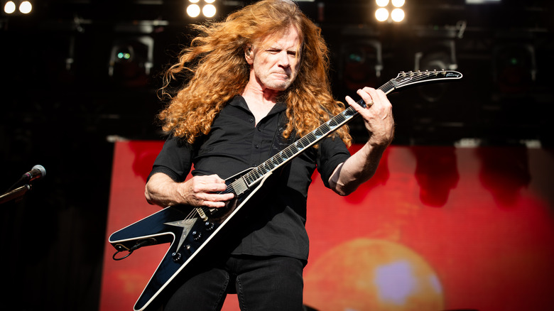 Dave Mustaine performing on stage