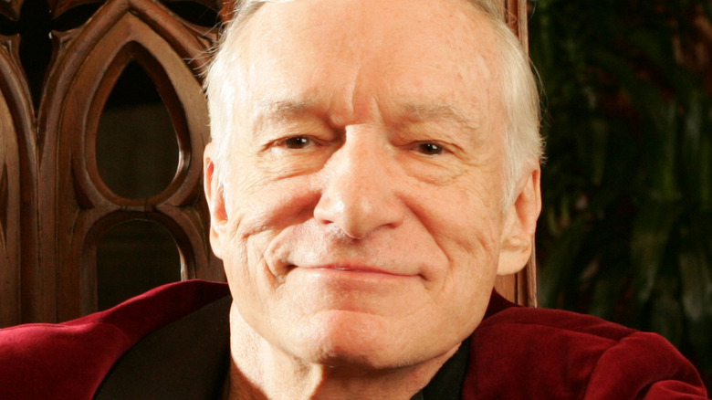 Hugh Hefner grinning