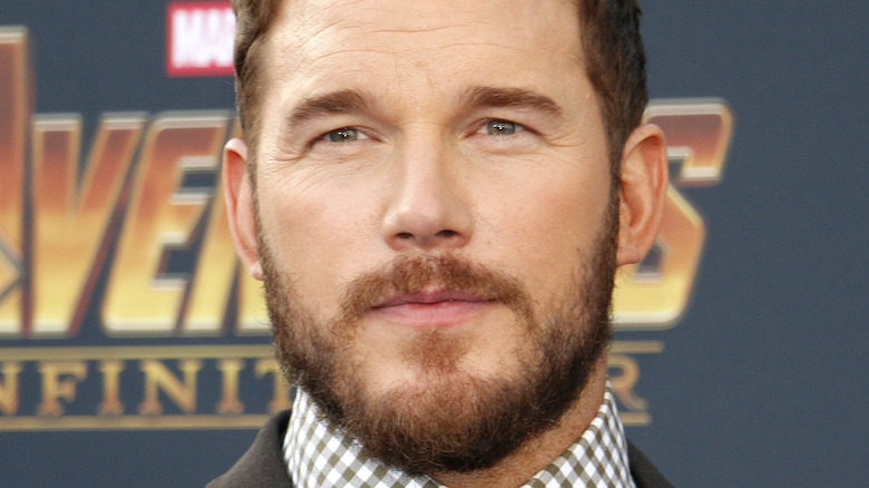 Chris Pratt serious at Avengers premiere