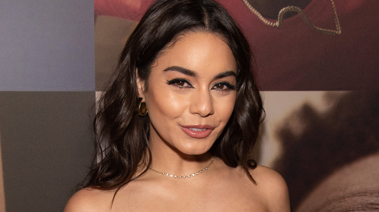 Vanessa Hudgens in a black dress