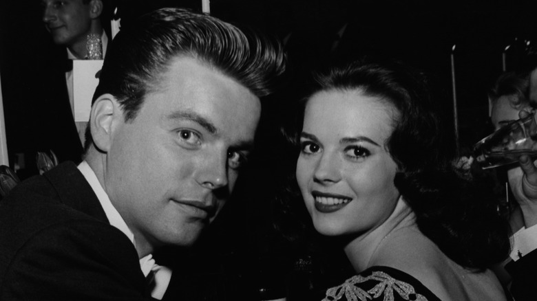 Robert Wagner and Natalie Wood smiling at event