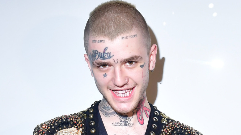 Lil Peep smiling and showing teeth