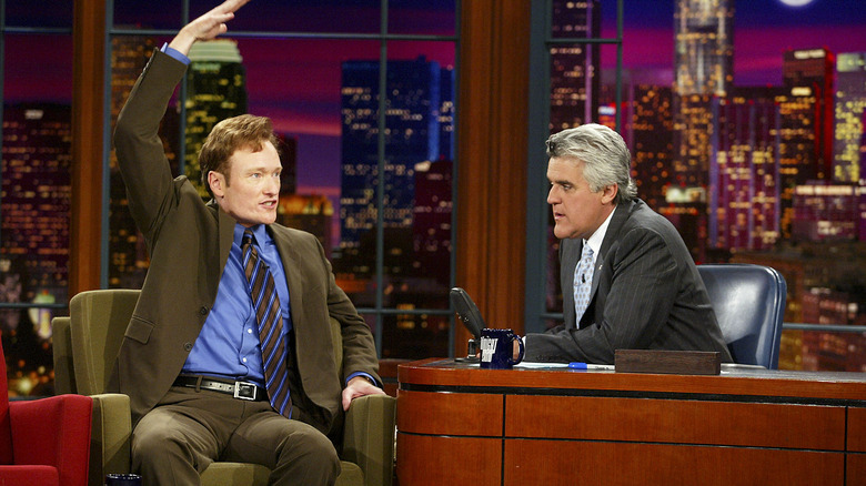 conan arm up with jay leno