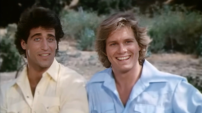 Christopher Mayer and Byron Cherry in a scene from the Dukes of Hazzard