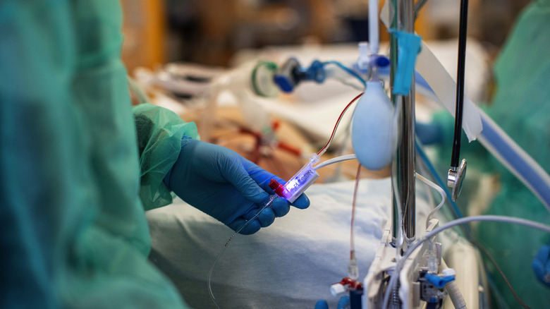 Nurse, IV bag