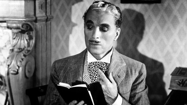 charlie chaplin looking serious
