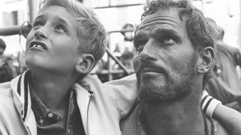 Charlton Heston with son Fraser