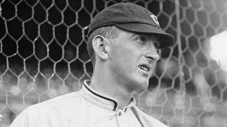 Joe Jackson standing on field