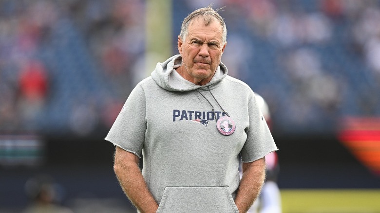 Bill Belichick walking on field