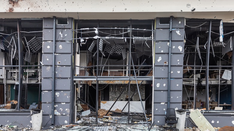 Bucha in ruins